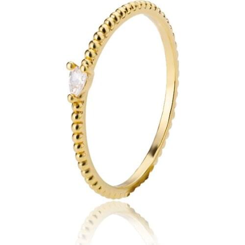 Simple Fashion Zircon Rings For Women Water Drop Crystal Engagement Wedding Ring Vintage Female Jewelry Anillos