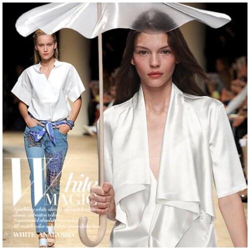 Leo&Lin Natural White DIY Fashion Silk Cotton Taffeta Dress Clothes PURE White Fabric for Shirt Sewing (1 Meter)