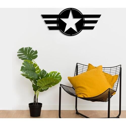 Star 4x4 Jeep Off Road Winged Wall Room Home Accessory Wooden Table 50x23cm