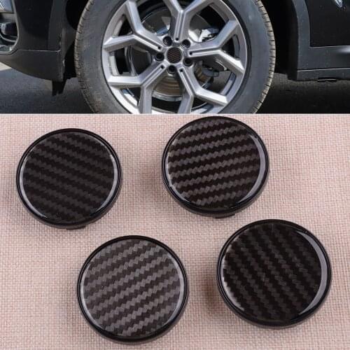 Universal 4pcs/Set Plastic Car Truck Wheel Tyre Center Hub Caps Covers Carbon Fiber Style 54mm Accessories