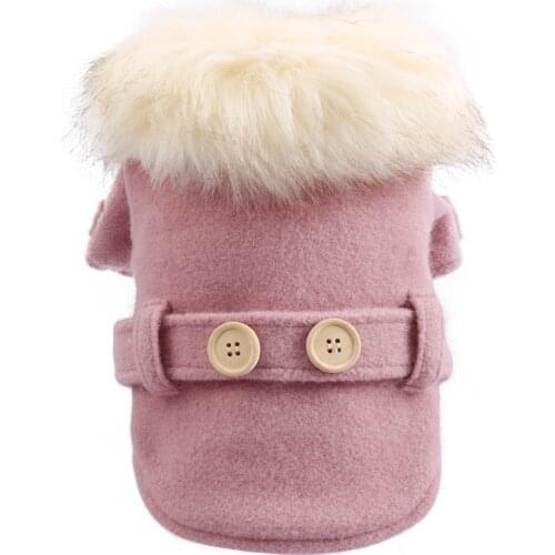 Winter Coat for Dogs Teddy Warm Faux Fur Fleece Dog Jacket Clothing XS S M L XL