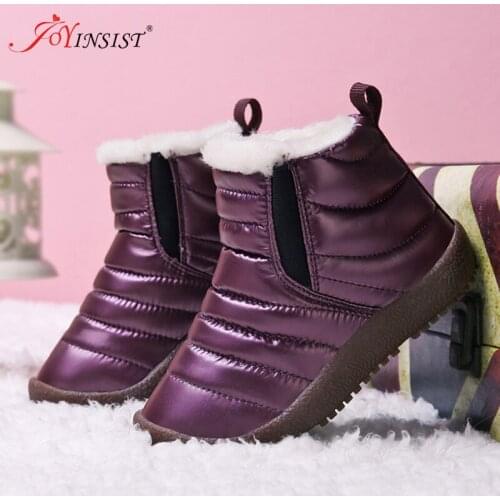 2019 New Winter Children Shoes Leather Waterproof Martin Boots For Brand Girls Boys Rubber Boots Fashion Sneakers Baby Snow Boot