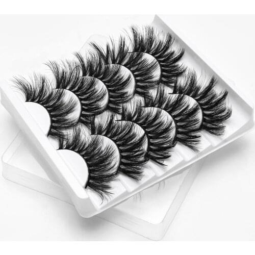 5Pairs 3D Mink Lashes False Eyelashes Natural/Thick Long Eye Lashes Wispy Makeup Beauty Extension Tools