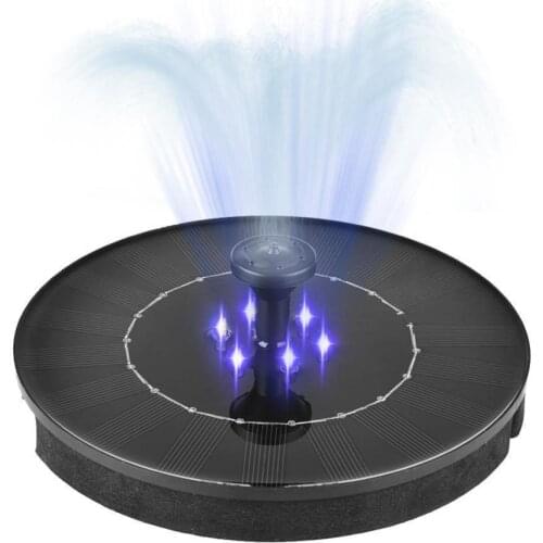 50% Hot Sale Round LED Solar Fountain Outdoor Garden Pool Pond Water Pump Bird Bath Decor Yard Garden Decor