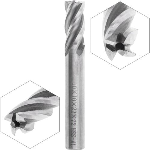 9-14 mm 4 Flute HSS & Aluminum End Mill Cutters with Extra Long Straight Shank for CNC Mold Processing Metal Milling Cutter