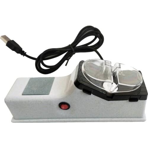 39XA Automatic Electric Knife Sharpener Kitchen Professional USB Rotary Stone Sharpener Easy Fast Knife Scissor Sharpening