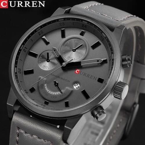 Mens Sports Watch Top Brand Luxury Mens Watch Waterproof Quartz Watches Leather Fashion Casual Curren Watch Men Wholesale