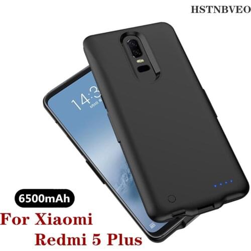 6500mAh Backup Battery Charger Cases For Xiaomi Redmi 5 Plus Power Bank Pack Cover Charging Case For Redmi 5 Plus Battery Case