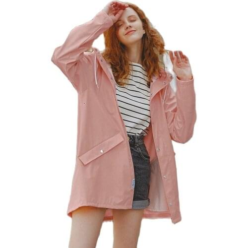 Long Rain Coat Women Raincoat Fashion Waterproof Rain Poncho Windbreaker Jacket Riding Bicycle Adult Hiking Impermeable Gift