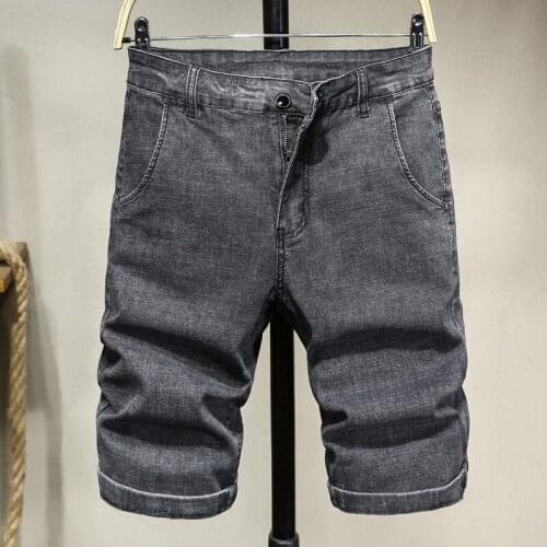 Plus Zise 48 6XL 7XL 2020 Summer New Mens Regular Fit Short Jeans Casual Grey Stretch Denim Shorts Male Brand Clothes