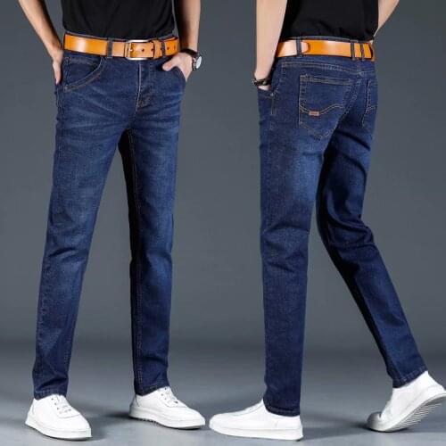 High Quality Mens Jeans Fashion Hip Hop Jeans Men Streetwear Men Pencil Pants 2021 Casual Men Clothing Solid Slim Jeans Men