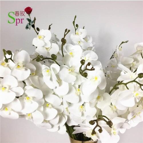 SPR Artificial PU Phalaenopsis Butterfly Moth Orchid Bouquet Home Decoration 4 Colors Available