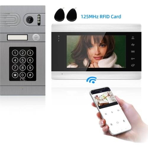 Jeatone 7'' HD WIFI Smart IP Indoor Monitor Video Door Phone Intercom System Video Recording , Support iOS/Android Remote Unlock