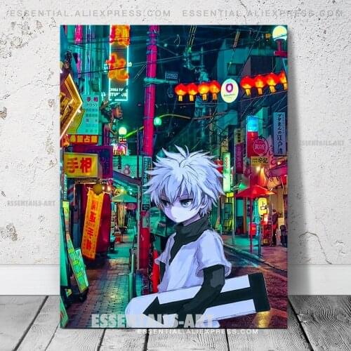 Killua Zoldyck Anime Aesthetic Canvas Decoration Prints Poster Study Living Room Home Decor Bedroom Pictures Wall Art Painting