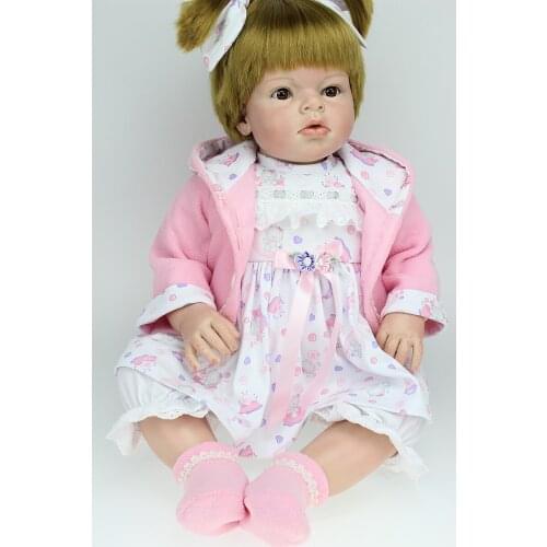 80cm Oversized size Baby Girl Doll Toy Realistic Reborn Dolls Silicone Vinyl cloth Body Alive bebe Boneca Reborns model baby clo