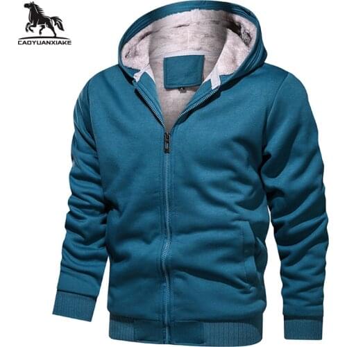 Jacket Men spring autumn New mens Jackets Solid color Plus velvet Hooded windbreaker jackets youth casual coat Mens coats 8817