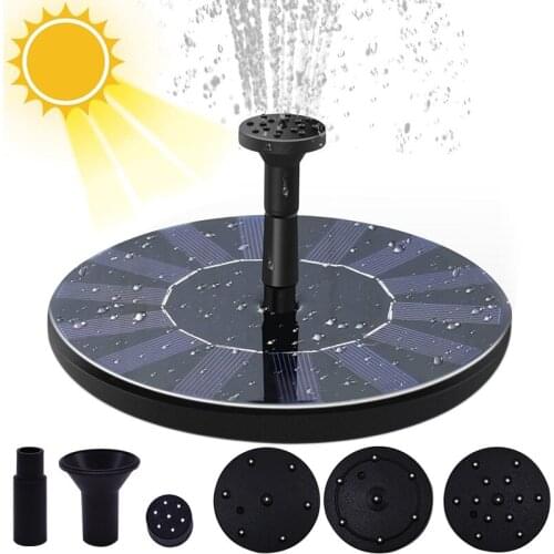 Mini Solar Water Fountain Pool Pond Waterfall Fountain Garden Decoration Outdoor Bird Bath Solar Powered Fountain Floating Water