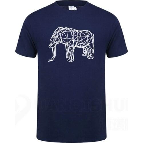 2020 Men Summer Novelty Geometric Elephant Design T Shirt Africa Wild Animals Fashion Tops Tees New Hipster T-Shirt Brand Tshirt