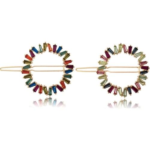 New Fashion Luxury Hair pin Hair Beauty Styling Tools for Women Colorful Stone Decorate Barrette Hairpin Hair Accessories