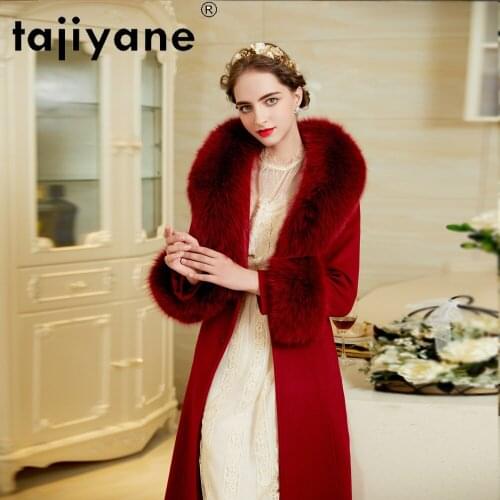 2021 and Coats Jackets Women Real Fur Coat Woman Real Wool Jacket Female Clothing Womens Long Coat Mujer Parkas TN1507