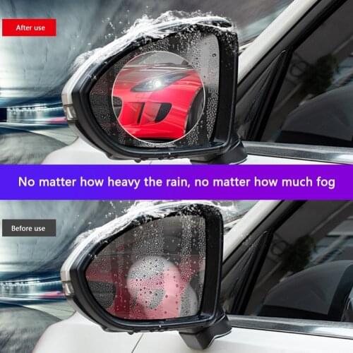 2pcs Car Mirror anti-fog Sheet Film Door Rearview Mirror Glare Rainproof Protective Waterproof Sticker Anti-fog Sheet for Car