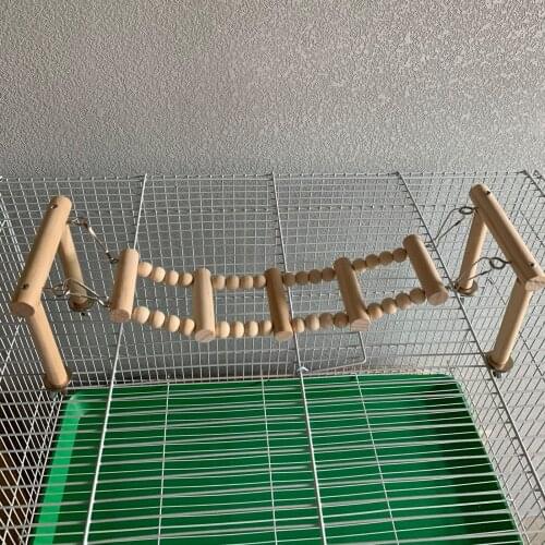 Birds Pets Parrots Ladders Climbing Toy Hanging Natural Wood Birds Pet Supplies Parrot Toys
