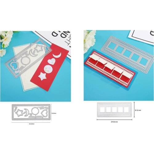 Frame Background Moon Love Heart Metal Cutting Dies For Scrapbooking Craft Die Cut Embossing Stencil Card Making Photo Album