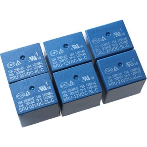 Relay SRU-05VDC-SL-C SRU-12VDC-SL-C SRU-24VDC-SL-C T70 15A 5PIN