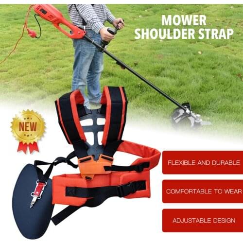 Double Shoulder W Shape Harness Strap Comfortable Labor Saving Strimmer Padded Belt For Lawn Mower Brush Cutter Accessories