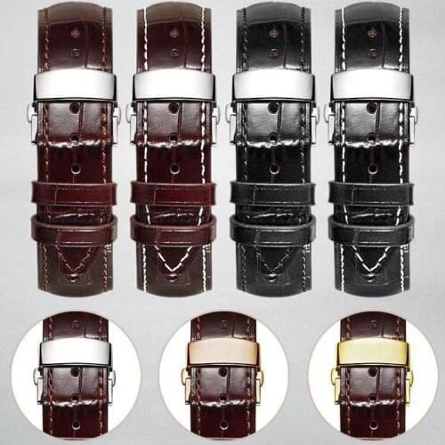 SIDONIE Watchband 18mm 19mm 20mm 21mm 22mm 24mm Calf Genuine Leather Watch Band Alligator Grain Watch Strap for Tissot Seiko DW