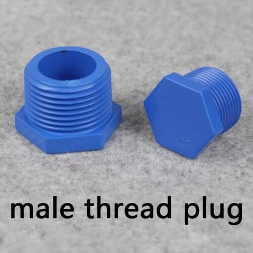 Blue Pipe Fitting Pipe Plugs PVC Male Thread Pipe Fitting End Cap Plug with 1 Pcs