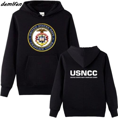 Spring autumn Fashion U.S. Army Chaplain Corps Hoodie Navy Chaplain Sweatshirt Men Fleece Hoody jacket Tops Harajuku