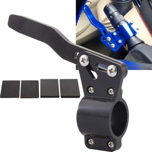 Universal Custom Aluminium Black Car Styling Adjustment Steering Wheel Turn Rod Extension Turn Signal Lever Position Up Kit