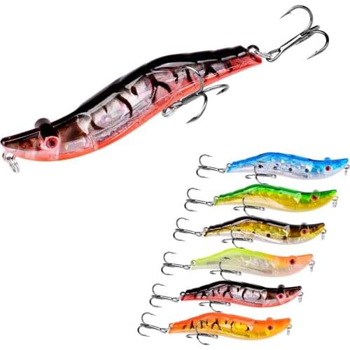 1PCS 80mm/15g Shrimp soldier Freshwater carp Fishing Lures Craws Shrimp Lure Fishing Bait Wobblers Bass Fishing accessories