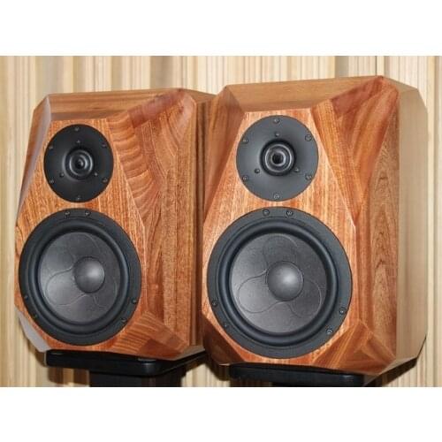 Sapele Solid Wood 6.5 inches Hi-End bookshelf speaker/loudspeaker Scan-Speak 6620 6640 7140 tweeter 18WU/8741 midrange-bass