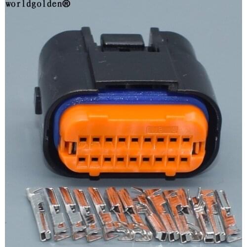Worldgolden auto female Connector cable Terminal car connector socket 18 pin Connector automotive plug seal DJ7181A-1-21