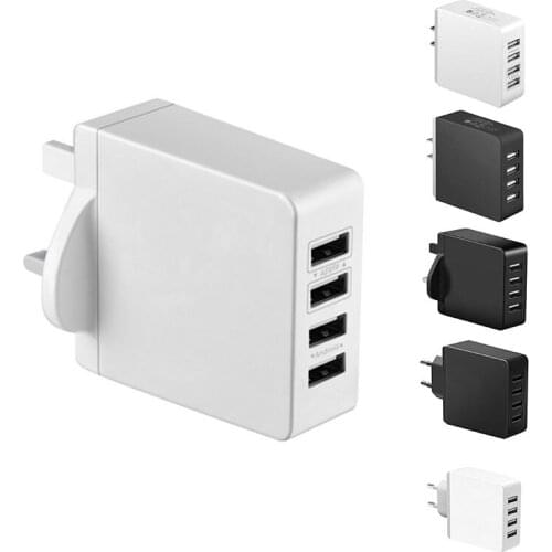 USB Charger 4-Port USB Charger With Rapid Charging Smart USB Ports For Multiple Devices Charging Head