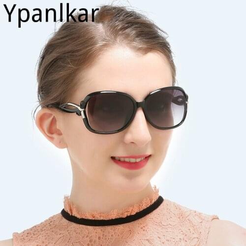 Womens Polarized Sunglasses Fashion Trendy Wild Classic Driving Sunglasses Large Frame Frame PC Glasses