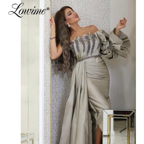 Abendkleider Dubai Formal Dress Middle East Celebrity Party Dresses 2020 New Custom Beaded Arabic Evening Gown Vestido De Festa