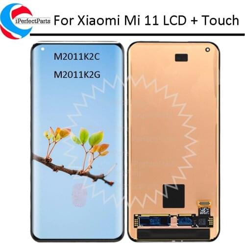 6.81" AMOLED LCD For Xiaomi Mi 11 LCD Display With Frame M2011K2G Touch Panel Screen Assembly Digitizer For Mi11 LCD M2011K2C