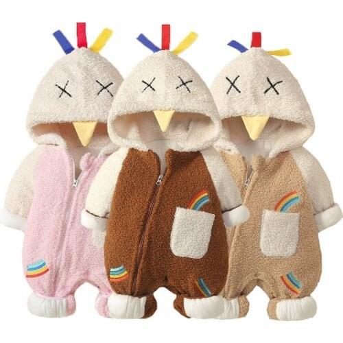 Winter Newborn Clothes 2021 New Cotton Baby Girls Romper Boy Outerwear Infant Snow Wear Kids Fashion Bodysuit for Babies 0-12M
