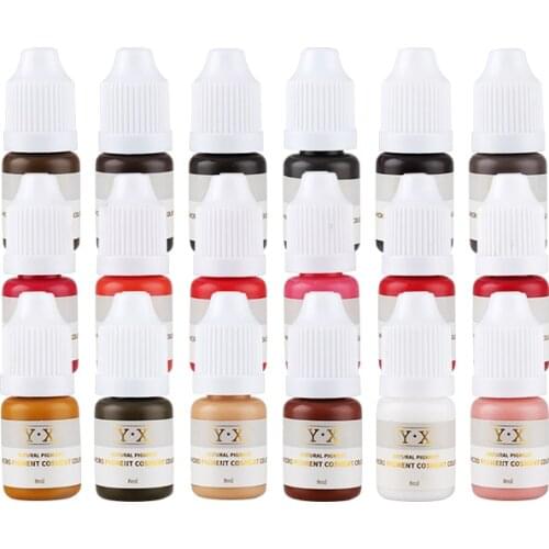 1pcs Semi Permanent Makeup Cosmetic Supplies 8ml Microblading Pigment Tattoo Accessories Inks Color for Eyebrow Eyeliner Lip