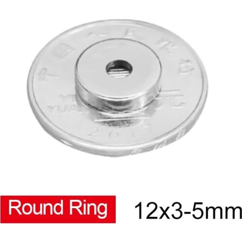 10~200PCS 12x3-5 Stong Neodymium Ring Magnet Disc 12x3 mm Hole 5mm Minor Magnet Round Magnetic Magnet 12*3-5 mm 12*3