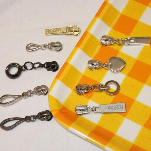 10pcs 3#Zipper Sliders for metal Zippers Down Jacket Pocket Zips Head Bag Zip Repair Kits DIY Accessories