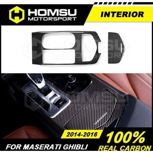 2014-2017 100% Real Carbon Fiber Interior Trim Standard Model Dash Kit Central Console Cover door trim For Masera-ti for Ghib-li