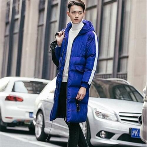 2017 Fashion Long Warm Jacket Men Loose Plus Size Wadded Jacket Cotton Padded Jacket Parka Hooded Casual Winter Jacket Women/man