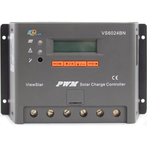 60A 12v EPEVER 60amp PWM New BN series VS6024BN 24v solar panel system use Free shipping charging controller