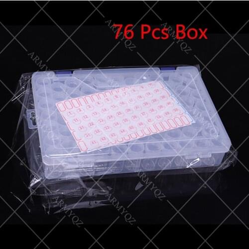 76 Grid 5d Diamond Painting Accessories Storage Box Bottles Diamond Painting Drill Storage Box Transparent Container For