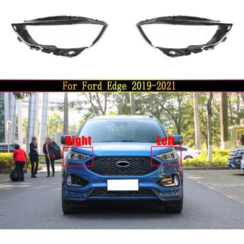 Auto Headlamp Caps For Ford Edge 2019 2020 2021 Car Front Headlight Lens Cover Lampshade Lampcover Head Lamp Light Glass Shell