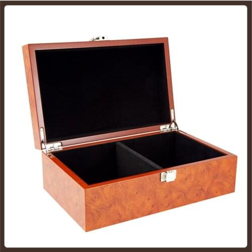 Wooden Chess Decoration Top Luxury Exquisite Chess Piece Storage Box Bottom Plush Veneer Jogos De Tabuleiro Family Board Games